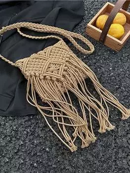 Сумка винтажная тканевая, хаки