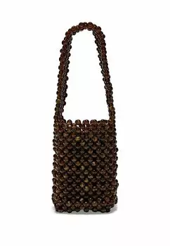 Сумка WITH BEADS Massimo Dutti, цвет dark red