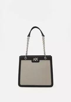 Сумка WOMANS TOTE Armani Exchange, цвет black/beige
