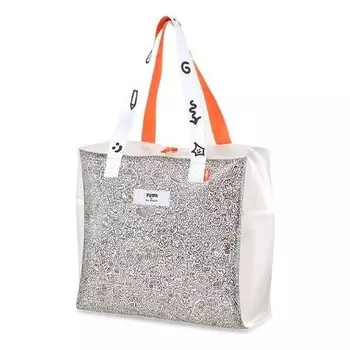 Сумка x mr.doodle shopper bag 'white black orange' Puma, белый