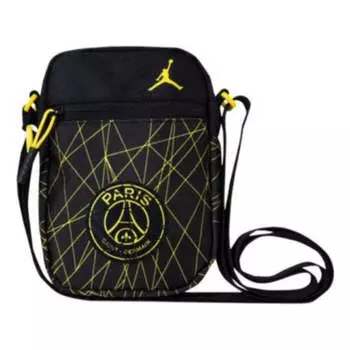 Сумка x paris saint-germain festival bag 'black yellow' Air Jordan, черный