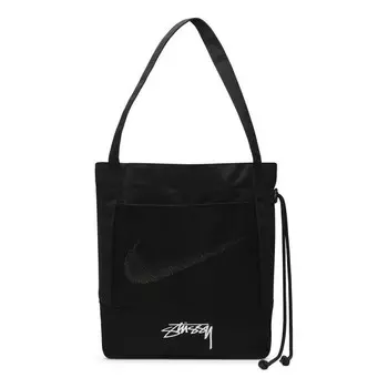 Сумка x stussy tote 'black white' Nike, черный