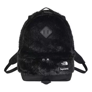 Сумка x the north face faux fur backpack 'black' Supreme, черный