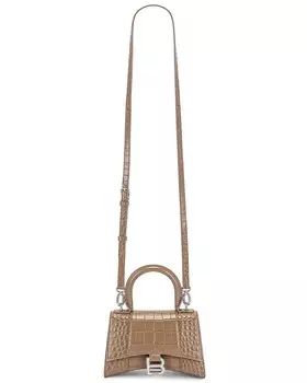 Сумка XS с ручкой сверху «Песочные часы» Balenciaga, цвет Mink Grey