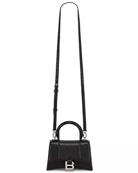 Сумка XS с ручкой сверху «Песочные часы» Balenciaga, черный