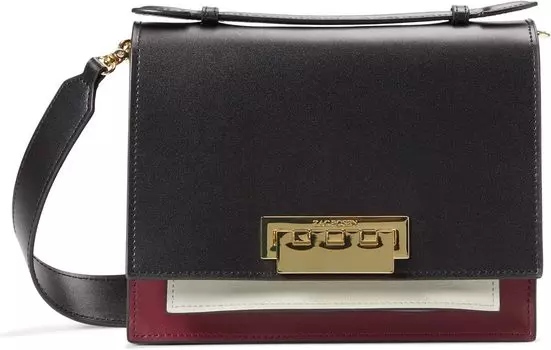 Сумка ZAC Zac Posen Earthette Small Accordion Shoulder - Color-Block, цвет Cabernet