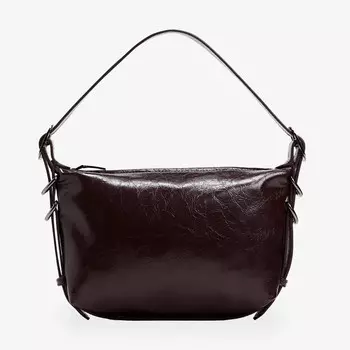 Сумка Zara by Carlyne Cerf Ring Detail Shoulder, бордово-коричневый