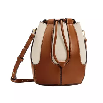 Сумка Zara Contrast Bucket, коричневый