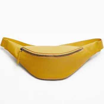 Сумка Zara Leather Belt, желтый