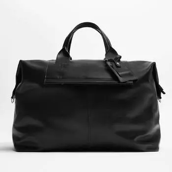 Сумка Zara Leather Bowling, черный