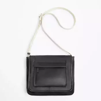 Сумка Zara Leather Crossbody, черный