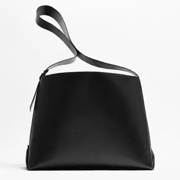 Сумка Zara Leather Crossbody, черный