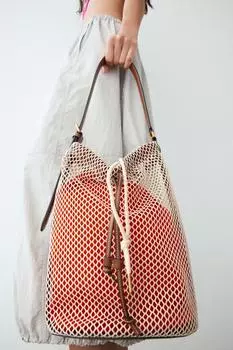 Сумка Zara Mesh Bucket, коричневый