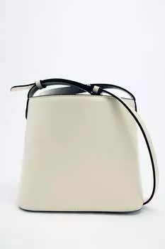 Сумка Zara Minimalist Bucket, белый