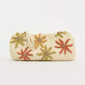 Сумка Zara Printed Beads, бежевый