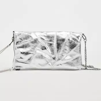 Сумка Zara Rock Mini Crossbody, серебристый