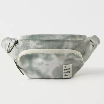 Сумка Zara Tie-dye Belt, серо-зеленый