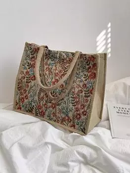 Сумка женская большая, бежевый