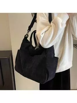 Сумка женская большая с ручной переноской, черный