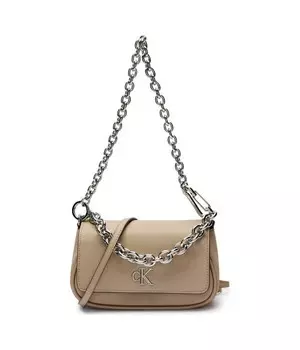 Сумка женская Calvin Klein Jeans через плечо на цепочке, бежевый