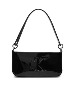 Сумка женская Calvin Klein Jeans через плечо лакированная, черный