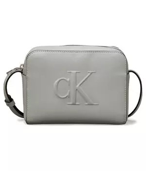Сумка женская Calvin Klein Jeans кросс-боди с монограммой, серый