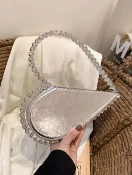 Сумка женская для вечеринки, серебряный