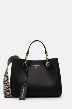 Сумка женская Emporio Armani на магнитной застежке, черный