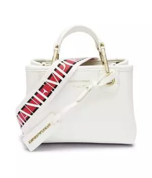 Сумка женская Emporio Armani с ручами и ремешком, белый