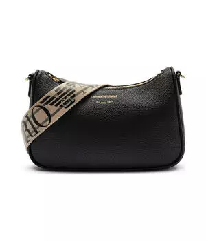 Сумка женская Emporio Armani с широким ремнем, черный