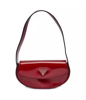 Сумка женская Guess Arnela через плечо лакированная, красный