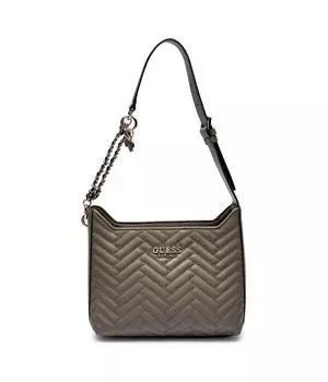 Сумка женская Guess через плечо стеганая, коричневый