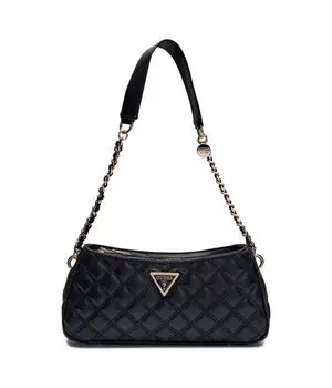 Сумка женская Guess Giully на плечо с логотипом бренда, черный