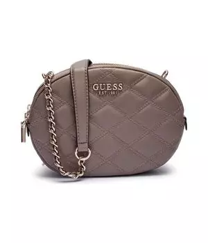 Сумка женская Guess овальная стеганая, бежевый