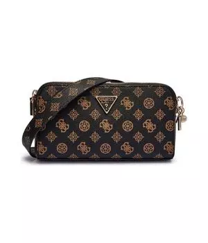 Сумка женская Guess с монограммой логотипа, коричневый