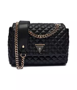 Сумка женская Guess стеганая на цепочке, черный