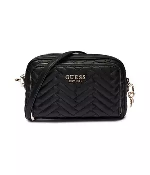 Сумка женская Guess стеганая с логотипом, черный