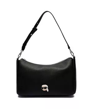 Сумка женская Karl Lagerfeld Ikon Pebble на плечо с логотипом бренда, черный