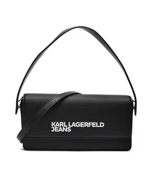 Сумка женская Karl Lagerfeld Jeans мессенджер с логотипом бренда, черный