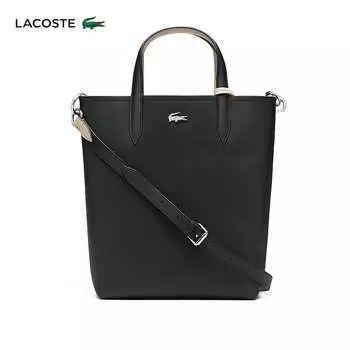Сумка женская Lacoste из крокодиловой кожи, черный / хаки