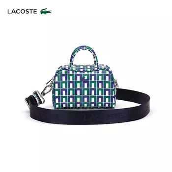 Сумка женская Lacoste из крокодиловой кожи, синий / зеленый