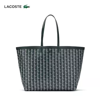 Сумка женская Lacoste с принтом, темно-зеленый / белый