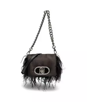 Сумка женская Liu Jo Lapuffy через плечо с перьями, черный