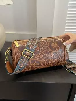 Сумка женская маленькая, коричневый