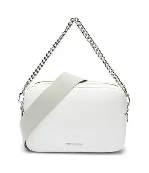 Сумка женская Michael Kors Bryant кожаная на цепочке с ремнем, белый