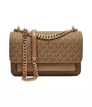 Сумка женская Michael Kors Claire через плечо на цепочке, коричневый