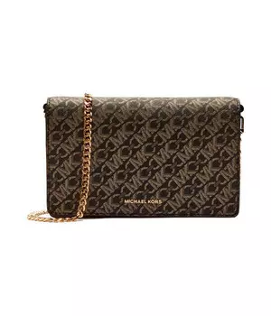 Сумка женская Michael Kors с принтом и цепочкой, коричневый