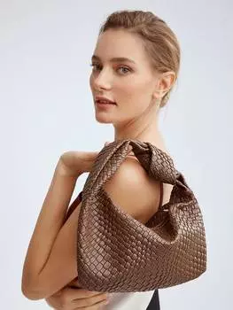 Сумка женская Motf с текстурой, коричневый