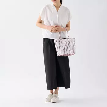 Сумка женская Muji с плетеным дизайном, серый