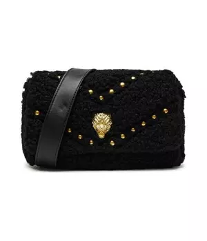 Сумка женская Plein Sport Cady текстильная с золотыми заклепками, черный